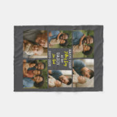 Couverture Polaire Happy First Father Day Photo Collage (Devant (Horizontal))