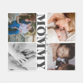 Couverture Polaire happy first mamans day mignon photo collage (Devant (Horizontal))