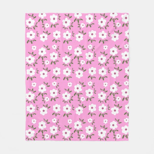 Couverture Polaire Happy Flowers (Devant)