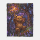 Couverture Polaire Happy Forest Teddy Bear Art (Devant)