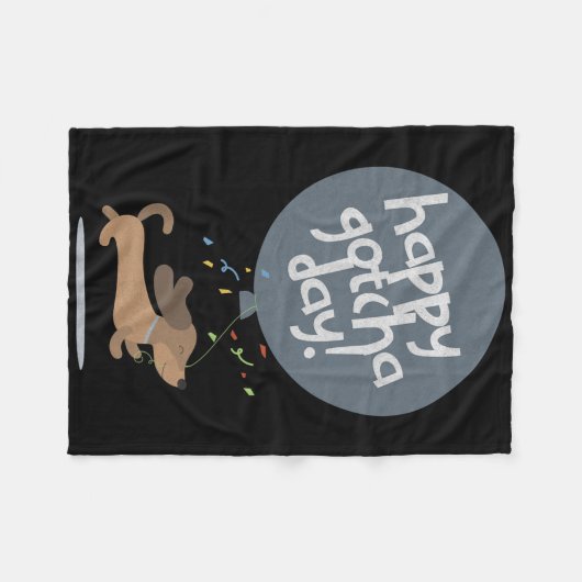 Couverture Polaire Happy Gotcha Day Dog New Puppy Adoption Birthday C (Devant (Horizontal))