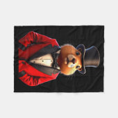 Couverture Polaire Happy Groundhog Day 2025 Groundhog Gentleman Hat _ (Devant (Horizontal))