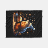 Couverture Polaire Happy Groundhog Day Ground Hog With Birthday Cake  (Devant (Horizontal))