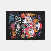 Couverture Polaire Happy Hallothanksmas Cows For Farmer  (Devant (Horizontal))