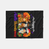 Couverture Polaire Happy Hallothanksmas Cows For Farmer (Devant (Horizontal))