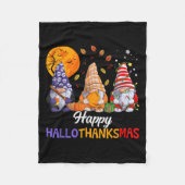 Couverture Polaire Happy Hallothanksmas Gnomes Lover Halloween Merry (Devant)