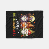 Couverture Polaire Happy Hallothanksmas Gnomes Lover Halloween Merry (Devant (Horizontal))