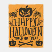 Couverture Polaire Happy Halloween  (Devant)
