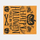 Couverture Polaire Happy Halloween  (Devant (Horizontal))