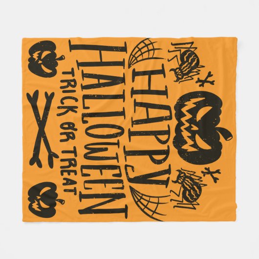 Couverture Polaire Happy Halloween  (Devant (Horizontal))