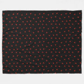 Couverture Polaire Happy Halloween moderne araignée rouge (Devant (Horizontal))