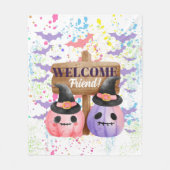 Couverture Polaire Happy halloween pumpkin (Devant)