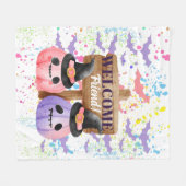 Couverture Polaire Happy halloween pumpkin (Devant (Horizontal))