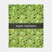 Couverture Polaire Happy Halloween Random Iconic Motif Green (Devant)