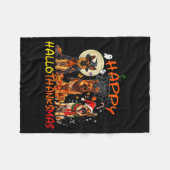 Couverture Polaire Happy Halloween Thanksgiving Christmas German Shep (Devant (Horizontal))