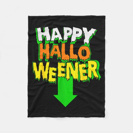 Couverture Polaire Happy Halloweener _ Funny Halloween (Devant)