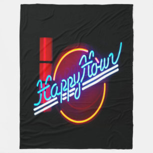 Couverture Polaire Happy Hour Neon Sign Blanket polaire