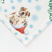 Couverture Polaire Happy Howlidays Bulldog (Coin)