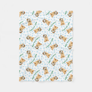 Couverture Polaire Happy Howlidays Chow Fleece Blanket