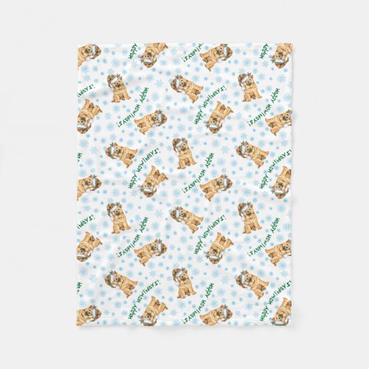Couverture Polaire Happy Howlidays Chow Fleece Blanket (Devant)