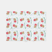 Couverture Polaire Happy Howlidays Frenchie (Devant (Horizontal))