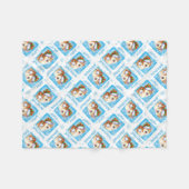 Couverture Polaire Happy Howlidays Icelandic Sheepdog (Devant (Horizontal))