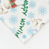 Couverture Polaire Happy Howlidays Mini Bull Terrier (Coin)