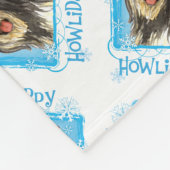 Couverture Polaire Happy Howlidays Polonais Lowland Sheepdog (Coin)