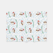 Couverture Polaire Happy Howlidays Shih Tzu Fleece Blanket (Devant (Horizontal))