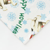 Couverture Polaire Happy Howlidays Smooth Fox Terrier (Coin)