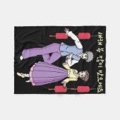 Couverture Polaire Happy Korean Lunar New Year Anime Girl Guy Korea H (Devant (Horizontal))