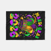Couverture Polaire Happy Mardi Gras Carnival Mardi Gras 2026 Jester M (Devant (Horizontal))