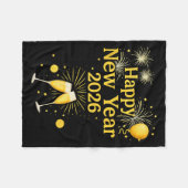 Couverture Polaire Happy New Year 2026 (Devant (Horizontal))