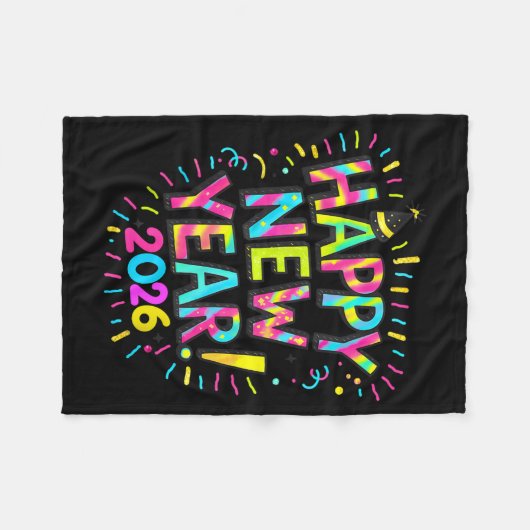 Couverture Polaire Happy New Year 2026 (Devant (Horizontal))