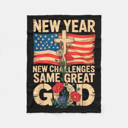Couverture Polaire Happy New Year 2026 Christian Challenges Same Grea (Devant)