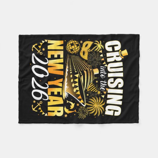 Couverture Polaire Happy New Year 2026 Cruising Into The New Year 202 (Devant (Horizontal))