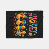 Couverture Polaire Happy New Year 2026 Cute Duck Party Gift  (Devant (Horizontal))