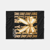 Couverture Polaire Happy New Year 2026 Eve Coquette Party Golden Fami (Devant (Horizontal))