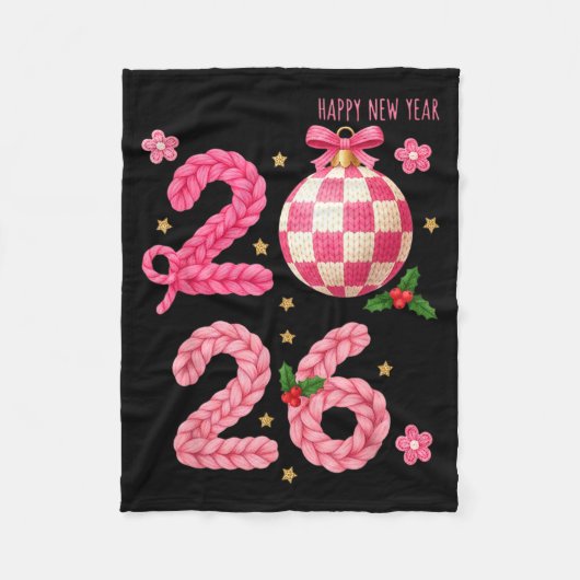 Couverture Polaire Happy New Year 2026 Family Matching Crochet Men Wo (Devant)