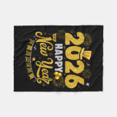 Couverture Polaire Happy New Year 2026 Fireworks New Years Eve Party (Devant (Horizontal))