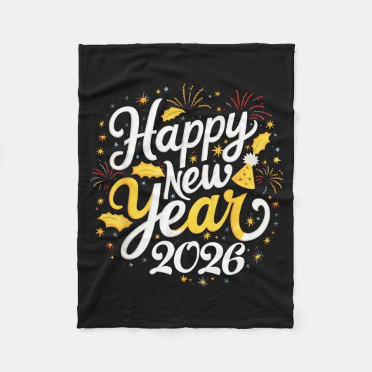 Couverture Polaire Happy New Year 2026 Fireworks Party Graphic Men Wo (Devant)