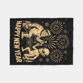 Couverture Polaire Happy New Year 2026 Funny Bigfoot And Alien Lovers (Devant (Horizontal))