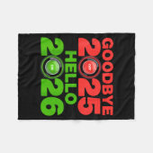 Couverture Polaire Happy New Year 2026 Goodbye 2025 Hello 2026  (Devant (Horizontal))