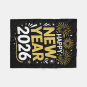 Couverture Polaire Happy New Year 2026 - New Year's Eve 2026  (Devant (Horizontal))