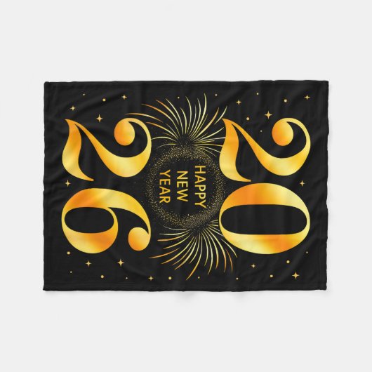 Couverture Polaire Happy New Year 2026 New Year's Eve Party Countdown (Devant (Horizontal))