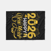 Couverture Polaire Happy New Year 2026 New Years Eve Party Countdown  (Devant (Horizontal))