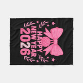 Couverture Polaire Happy New Year 2026 Nk Bow Coquette Family (Devant (Horizontal))