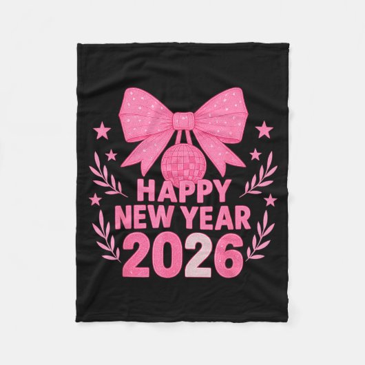 Couverture Polaire Happy New Year 2026 Nk Bow Coquette Family (Devant)
