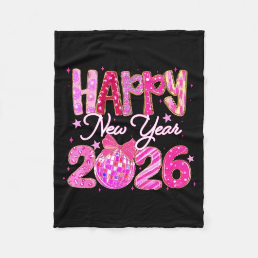 Couverture Polaire Happy New Year 2026 Preppy New Years Nk Coquette B (Devant)