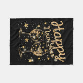 Couverture Polaire Happy New Year Champagne New Years Men Women (Devant (Horizontal))